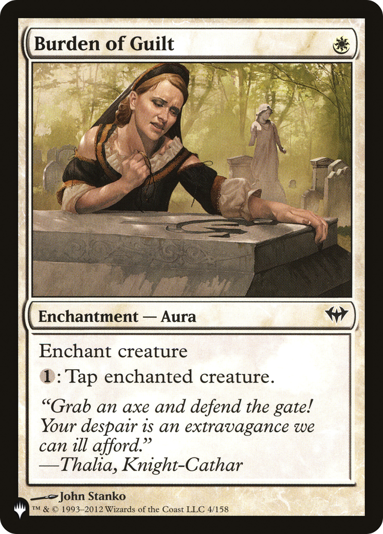 Burden of Guilt [The List] | Cards and Coasters CA
