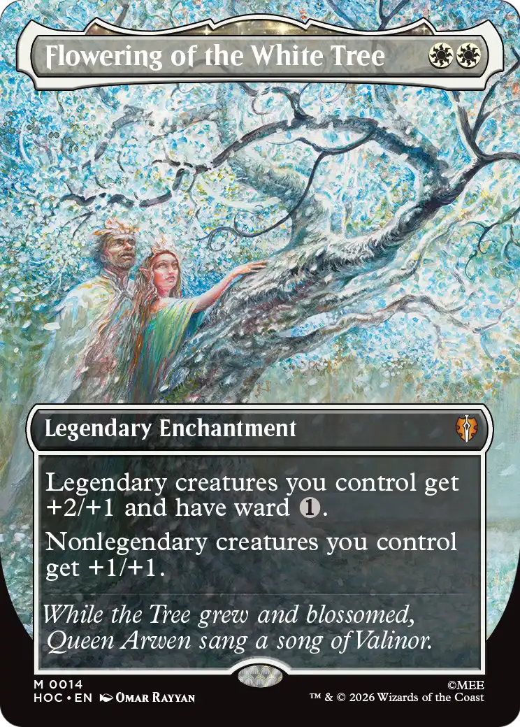 Flowering of the White Tree (Borderless) [The Hobbit: Eternal-Legal] | Cards and Coasters CA