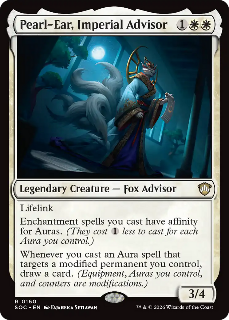 Pearl-Ear, Imperial Advisor [Secrets of Strixhaven Commander] | Cards and Coasters CA