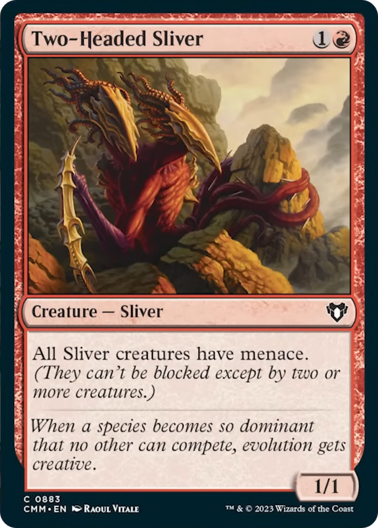 Two-Headed Sliver [Commander Masters] | Cards and Coasters CA