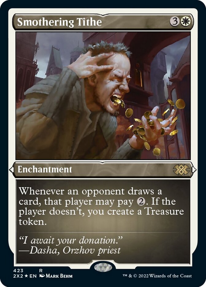 Smothering Tithe (Foil Etched) [Double Masters 2022] | Cards and Coasters CA