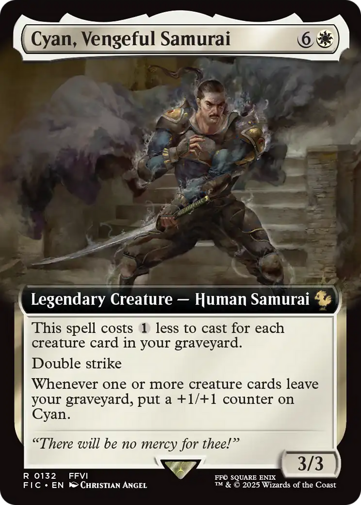 Cyan, Vengeful Samurai (Extended Art) [FINAL FANTASY Commander] | Cards and Coasters CA