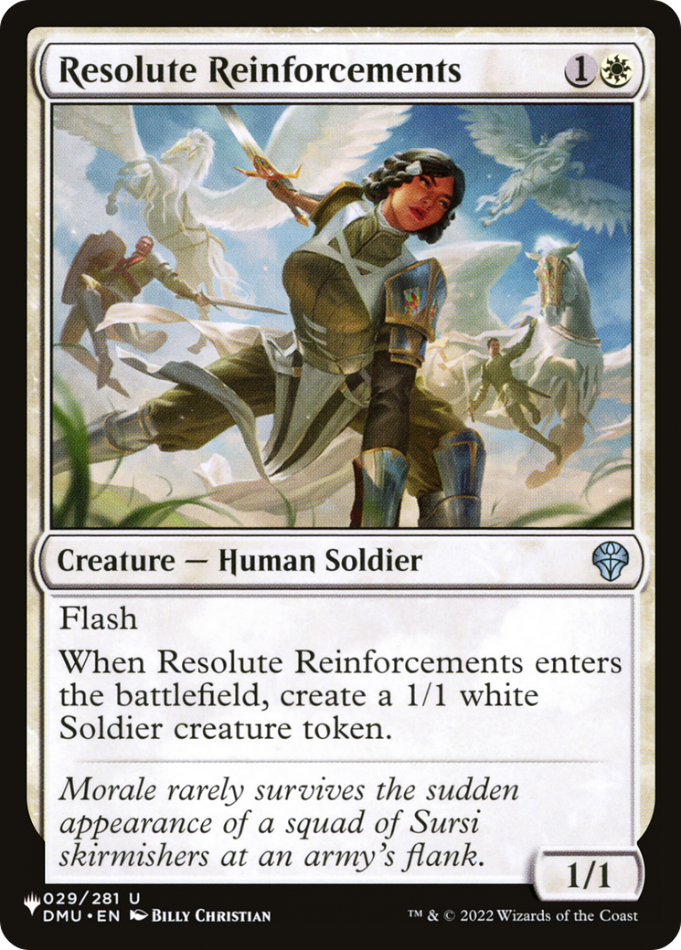 Resolute Reinforcements [The List Reprints] | Cards and Coasters CA