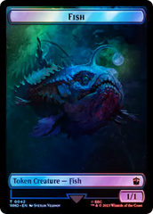 Fish // Alien Salamander Double-Sided Token (Surge Foil) [Doctor Who Tokens] | Cards and Coasters CA