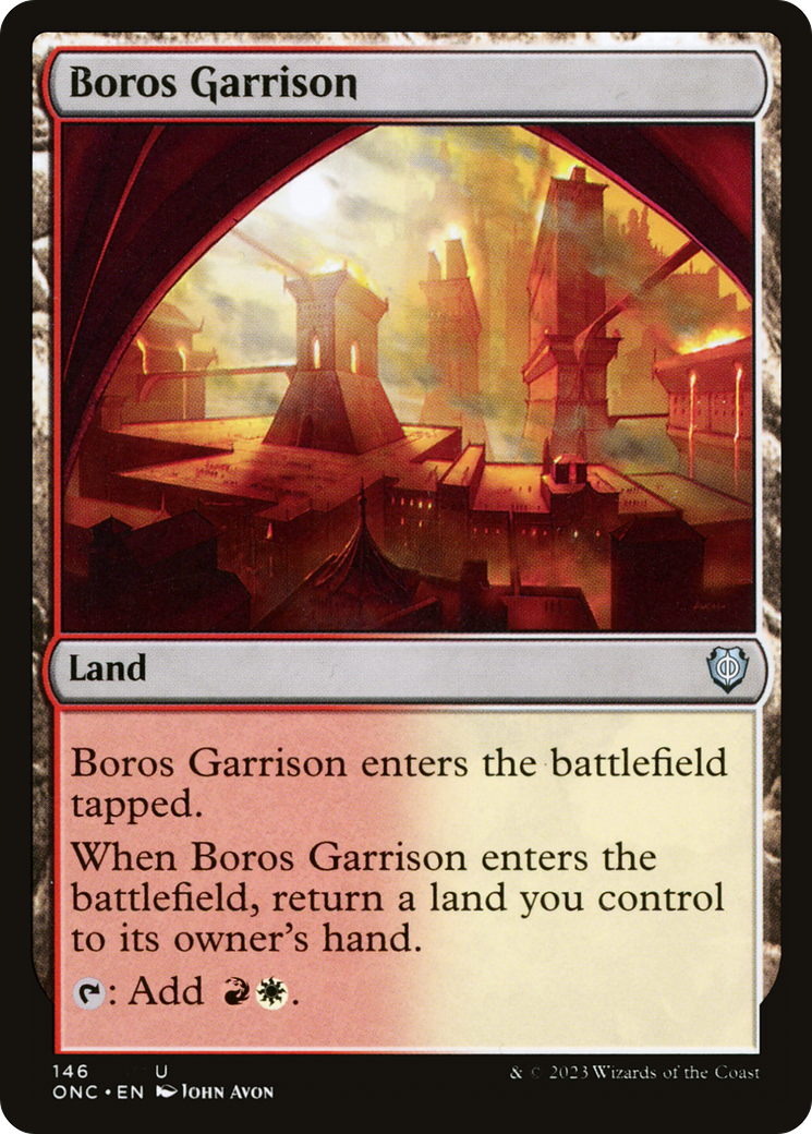 Boros Garrison [Phyrexia: All Will Be One Commander] | Cards and Coasters CA