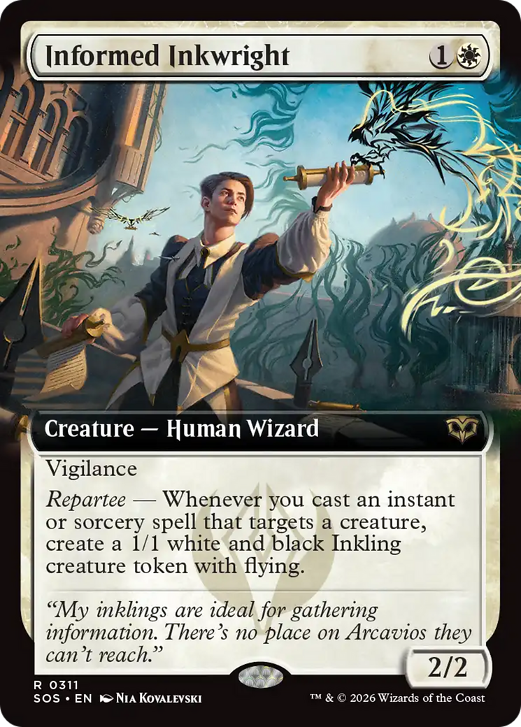 Informed Inkwright (Extended Art) [Secrets of Strixhaven] | Cards and Coasters CA