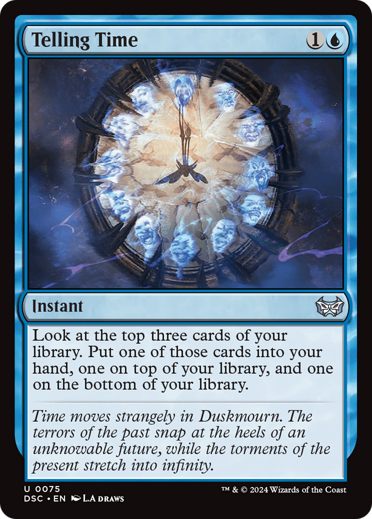 Telling Time [Duskmourn: House of Horror Commander] | Cards and Coasters CA