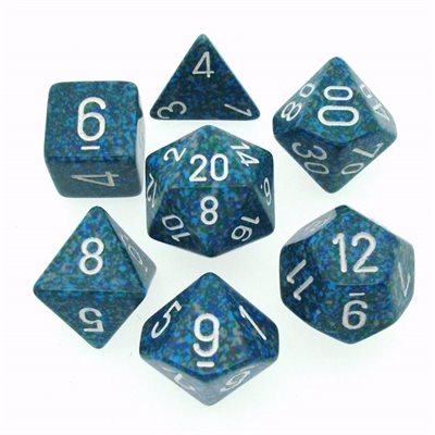 Chessex: Speckled Sea 7 Dice Set. | Cards and Coasters CA
