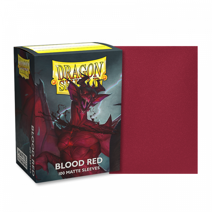 Dragon Shield Matte 100 Count - Blood Red | Cards and Coasters CA