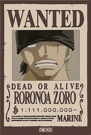 ONE PIECE STANDARD MAGNET WANTED ZORO | Cards and Coasters CA