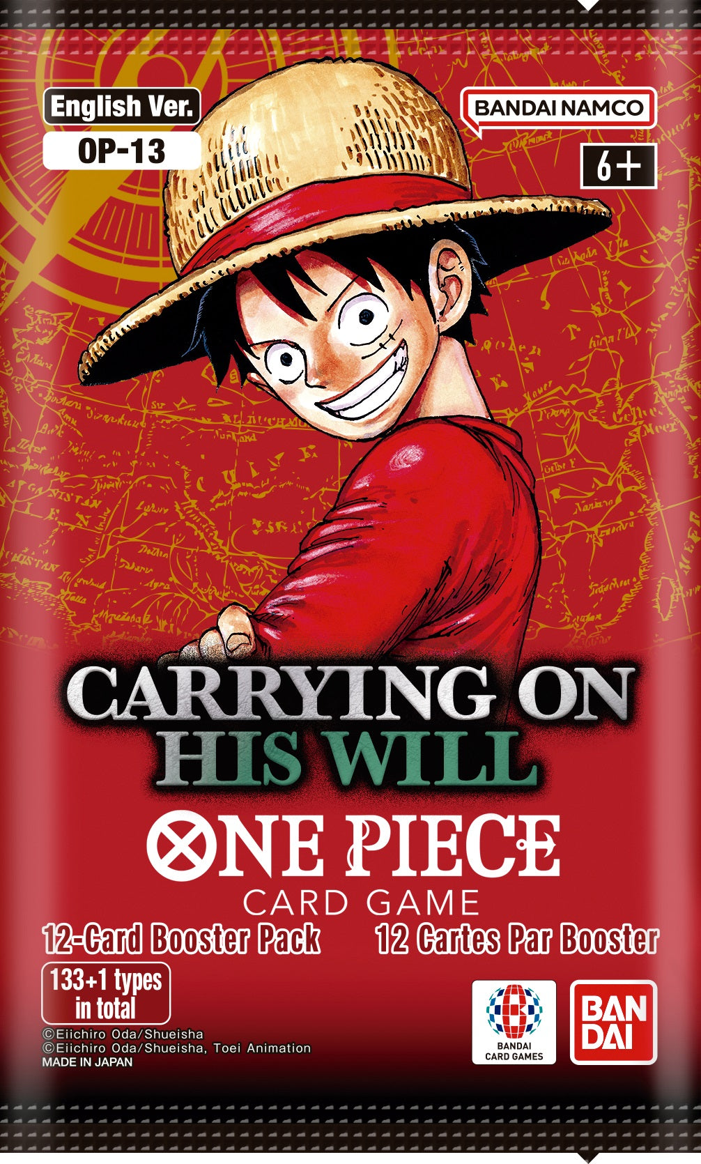 ONE PIECE CG OP-13 CARRYING ON HIS WILL BOOSTER PACK | Cards and Coasters CA