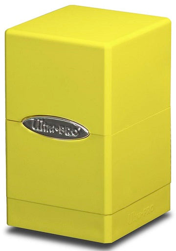 UltraPro Deckbox - Satin Tower - Yellow | Cards and Coasters CA