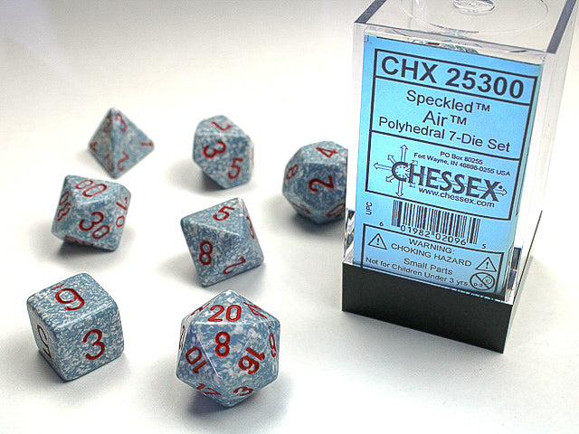 Speckled 7 Dice Set Air | Cards and Coasters CA