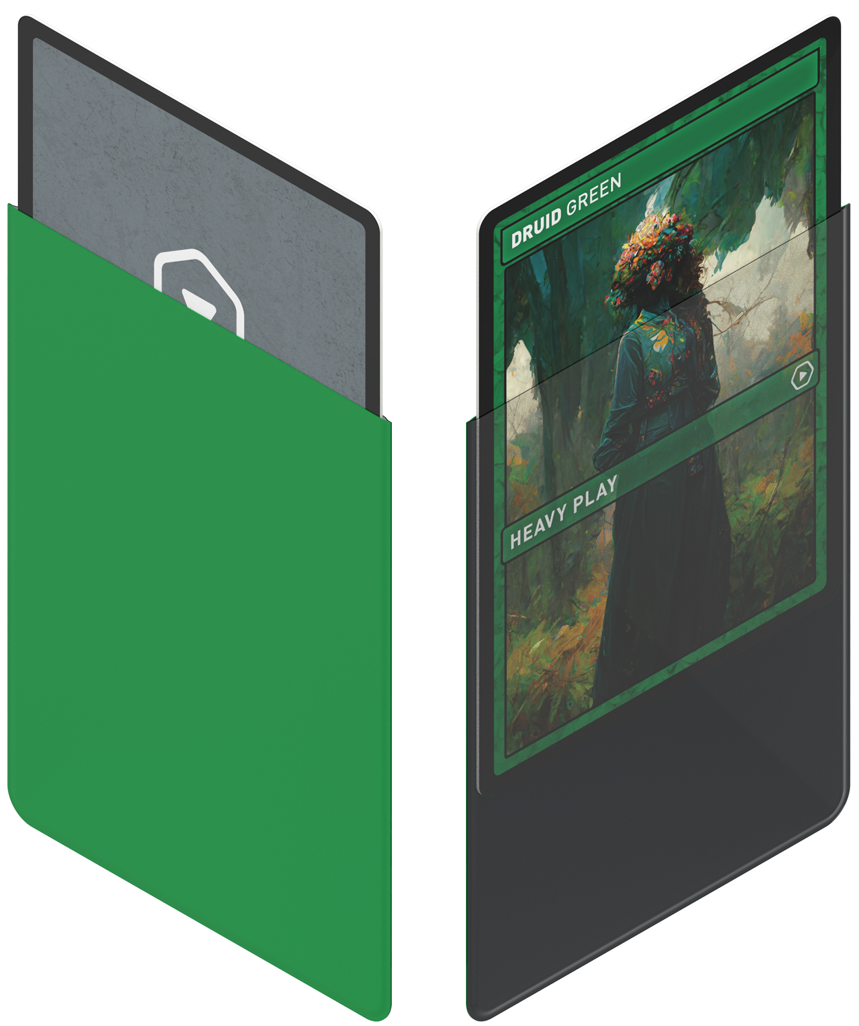 Heavy Play Sleeves: Green | Cards and Coasters CA