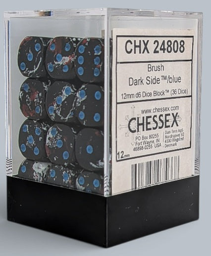 Chessex 36D6 Dark Side/Blue | Cards and Coasters CA