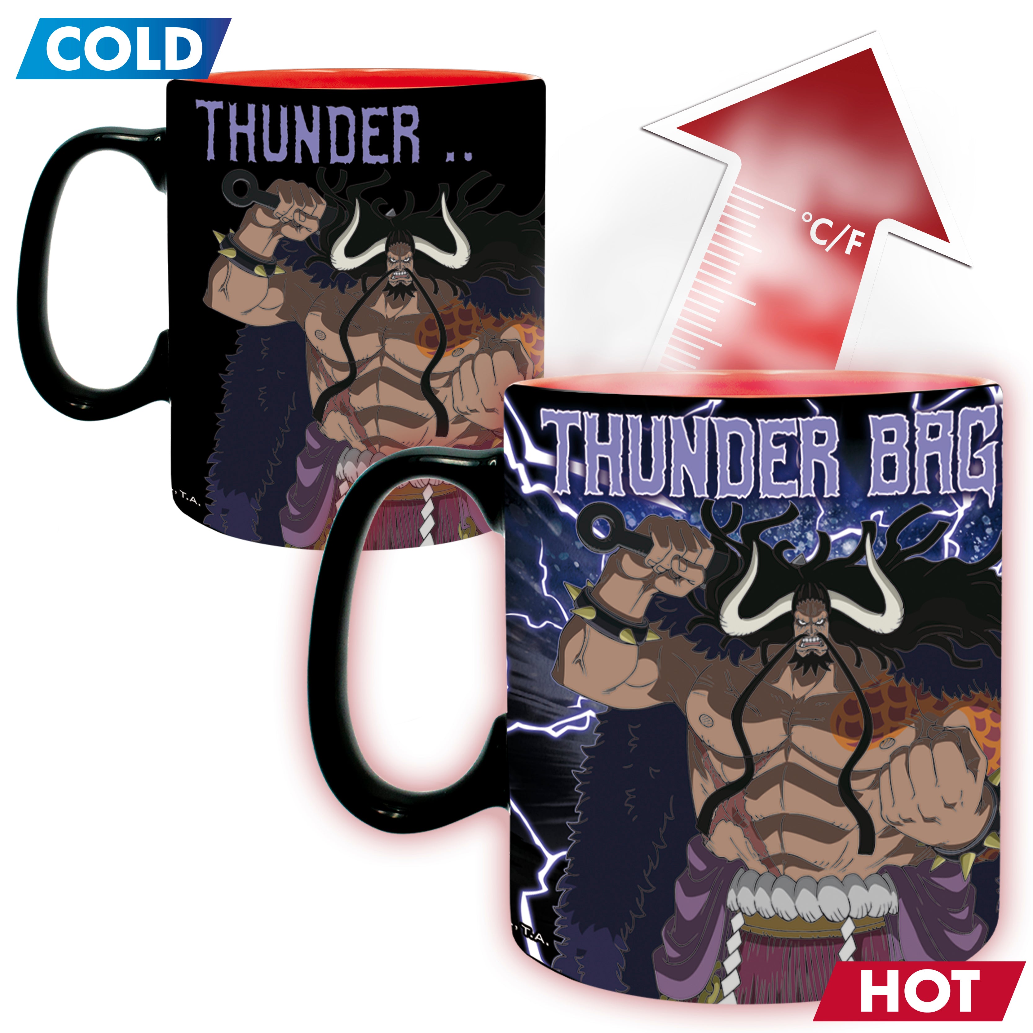 One Piece Heat Change Mug: Luffy VS Kaidou | Cards and Coasters CA
