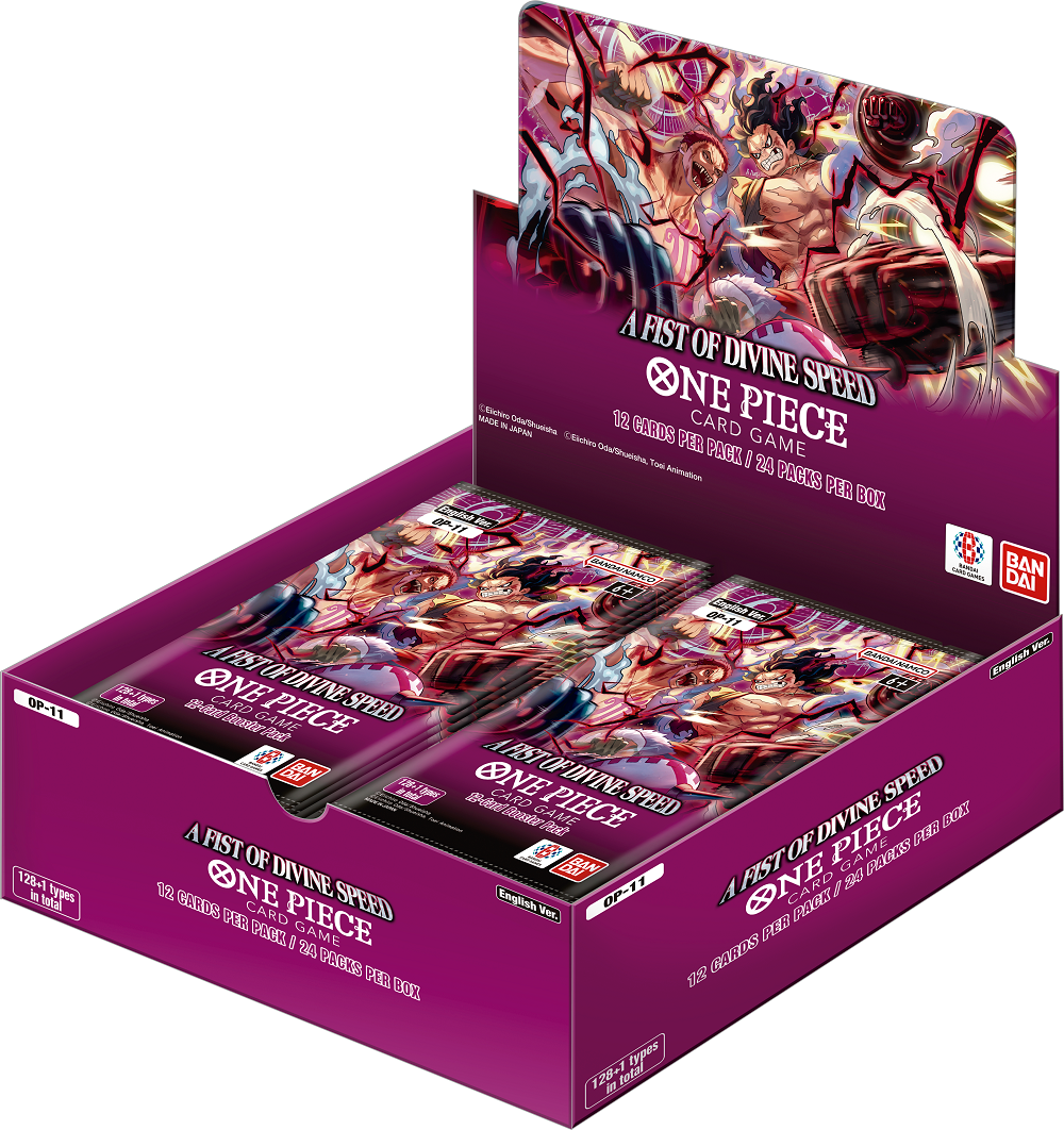 One Piece - A Fist of Divine Speed - OP-11 Booster Box | Cards and Coasters CA