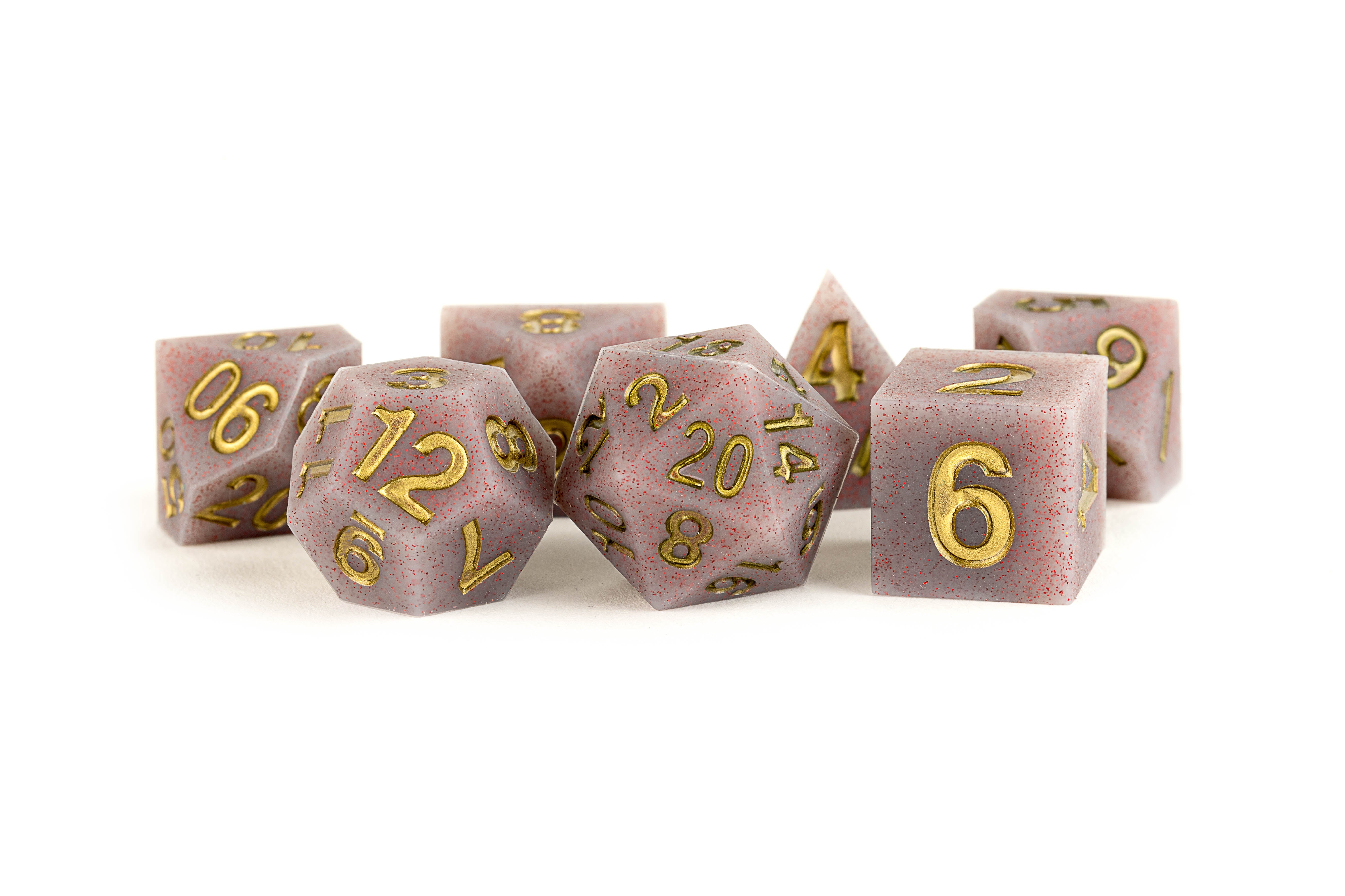 FanRoll Dice Set: Rubber Volcanic Soot | Cards and Coasters CA