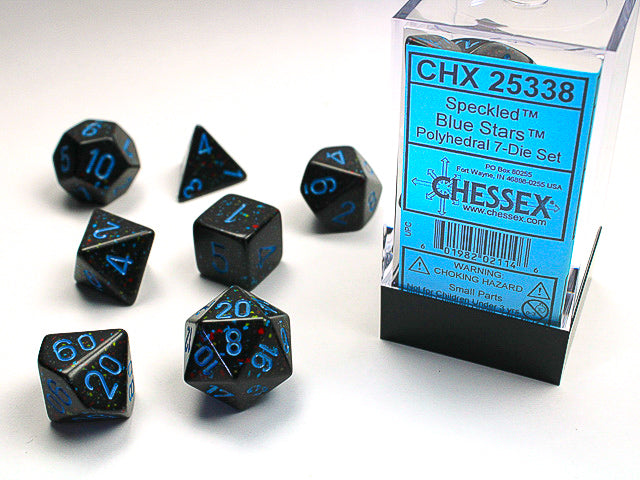 Chessex Dice Set: Speckled Blue Stars | Cards and Coasters CA