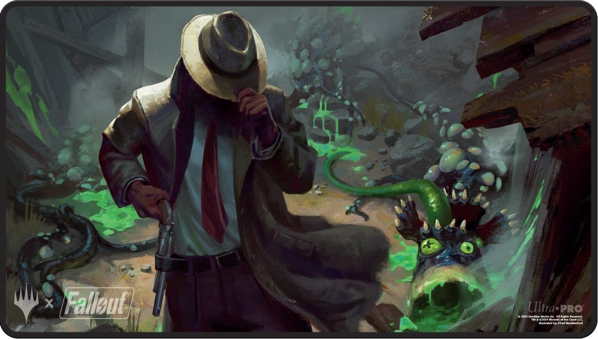 Playmat MTG: Fallout: Mysterious Stranger | Cards and Coasters CA