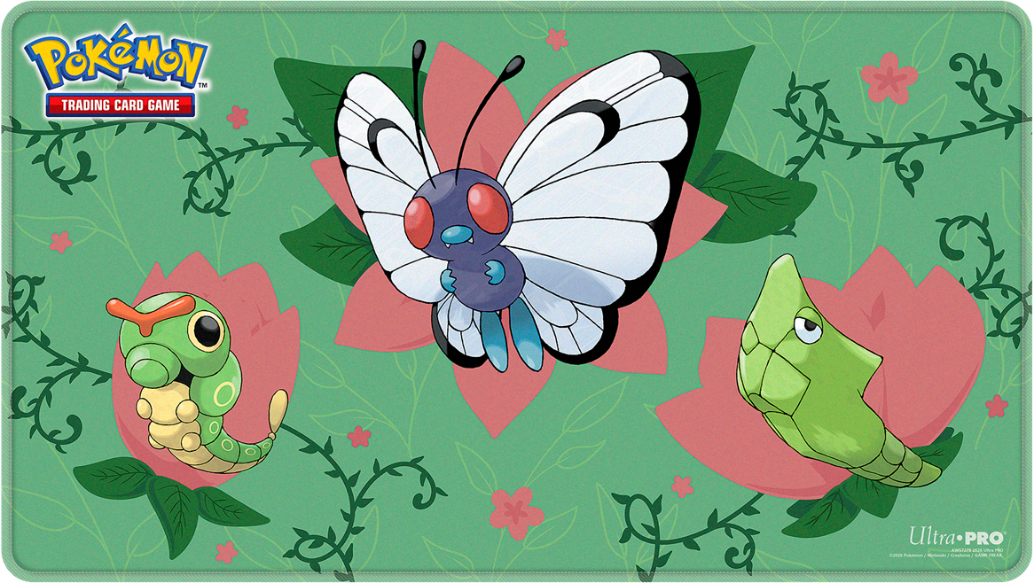 Playmat: Pokemon: Caterpie Evolutions Stitched | Cards and Coasters CA