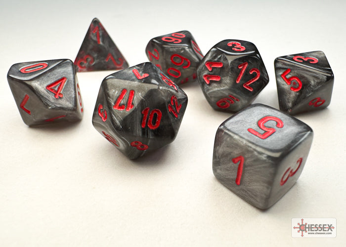 Chessex Dice Mini Dice: Velvet Black and Red | Cards and Coasters CA