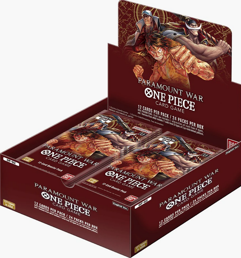 One Piece Paramount War Full Booster Box | Cards and Coasters CA