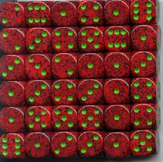 Chessex: Speckled Strawberry 36 D6 | Cards and Coasters CA
