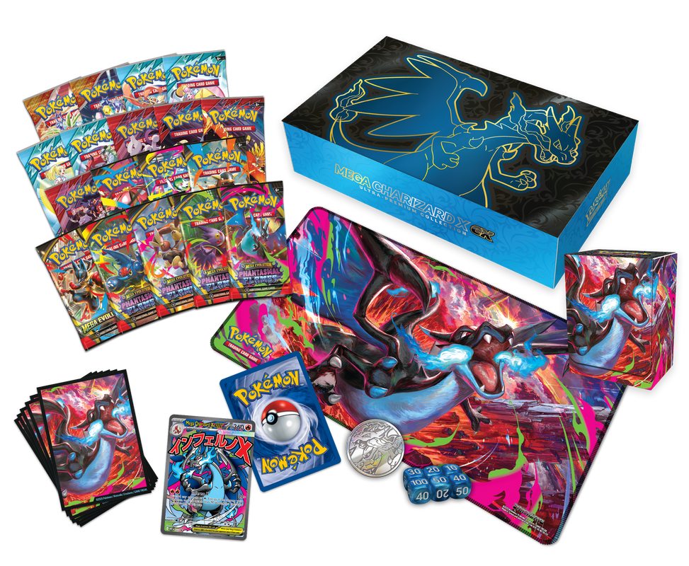 Pokemon Charizard X EX Ultra-Premium Collection | Cards and Coasters CA