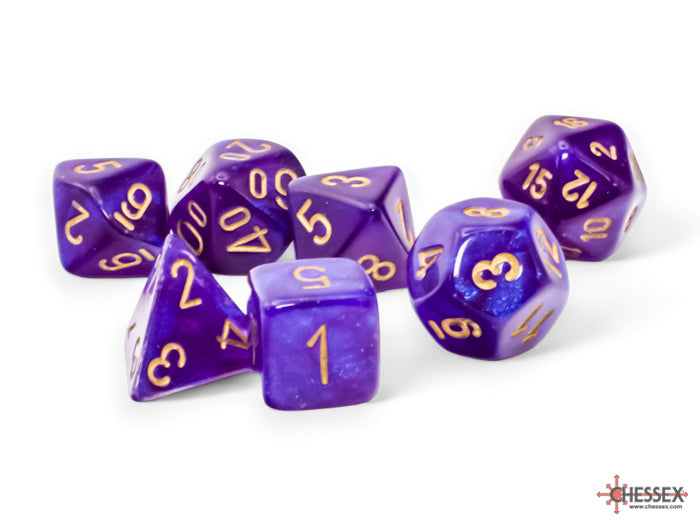 Chessex -  Borealis Royal Purple/Gold Overside | Cards and Coasters CA