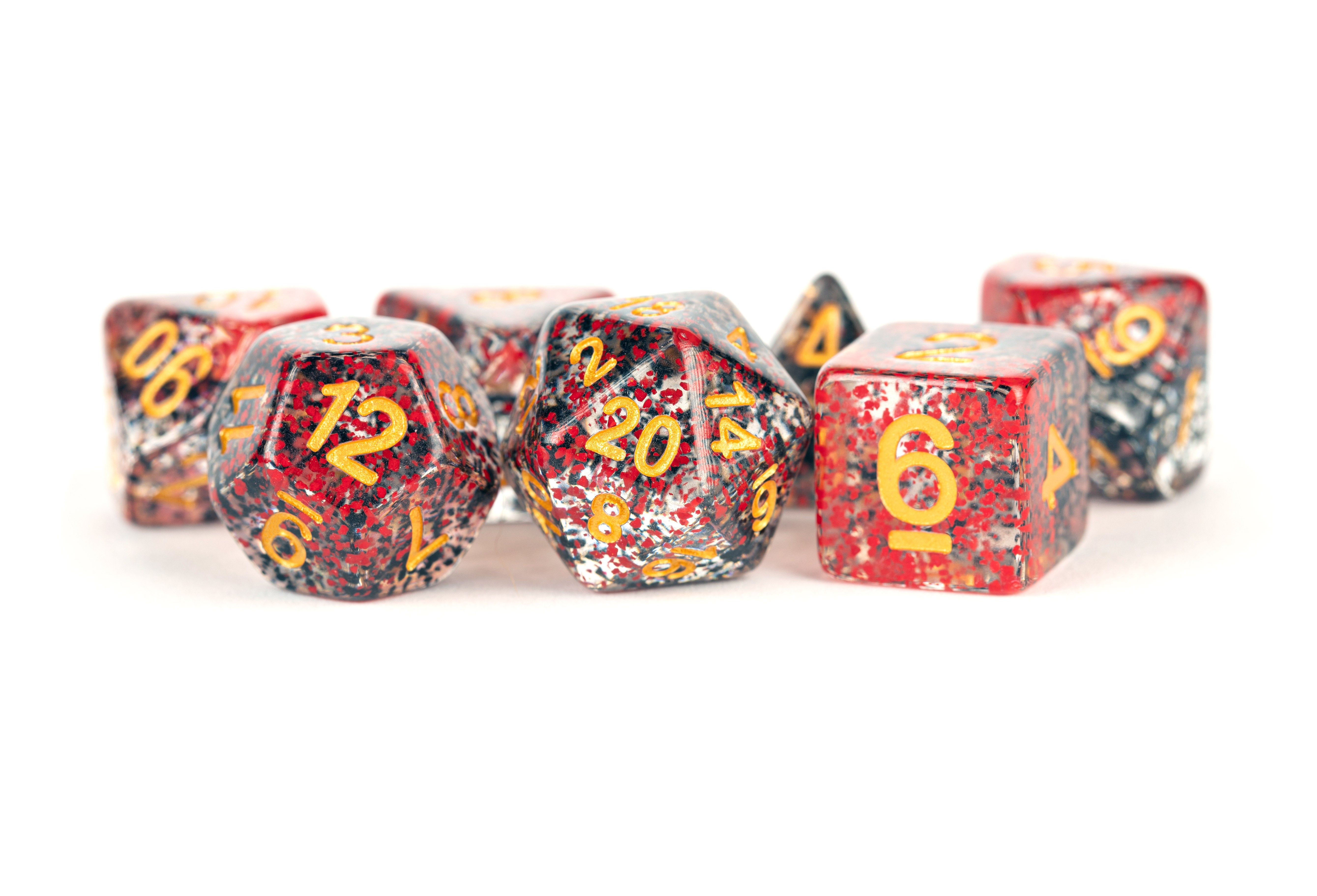 FanRoll Dice: Set Particle Red Black | Cards and Coasters CA