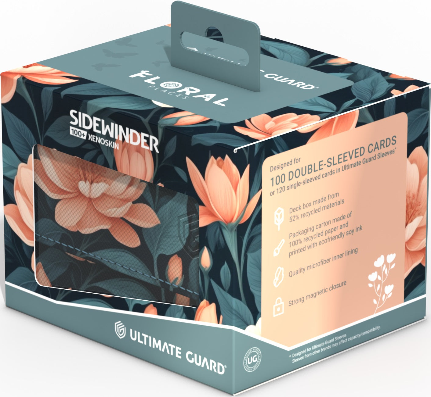 UG DECK CASE SIDEWINDER 100+ FLORAL QUIET GLADE | Cards and Coasters CA