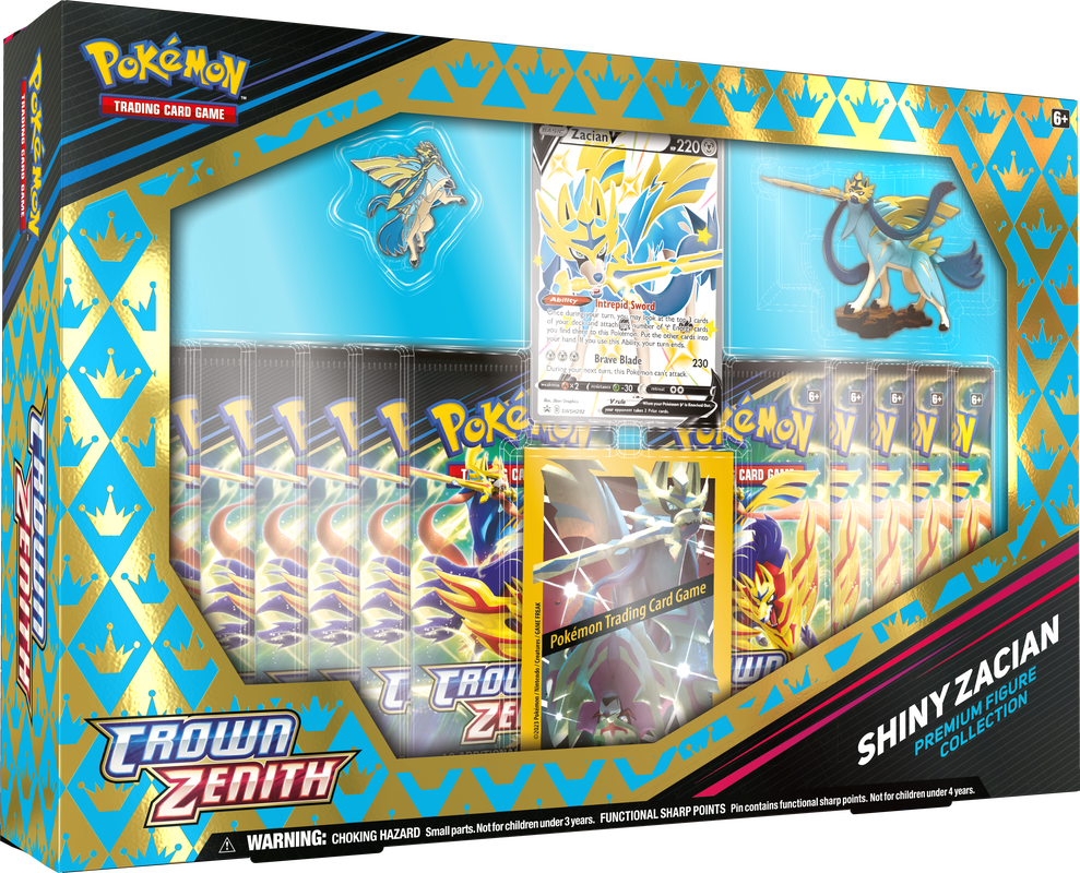 Pokémon Sealed: Premium Figure Collection Shiny Zacian | Cards and Coasters CA