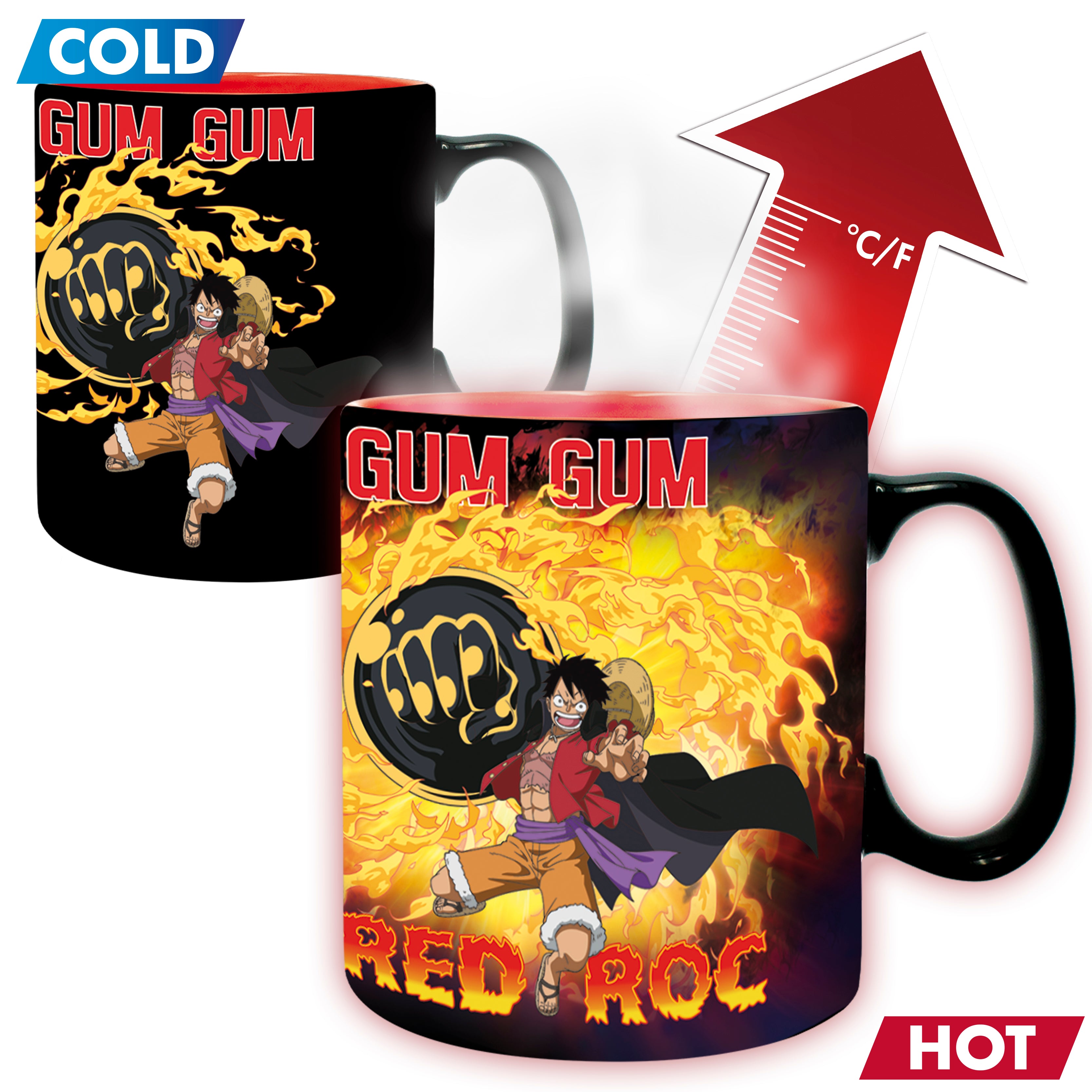 One Piece Heat Change Mug: Luffy VS Kaidou | Cards and Coasters CA