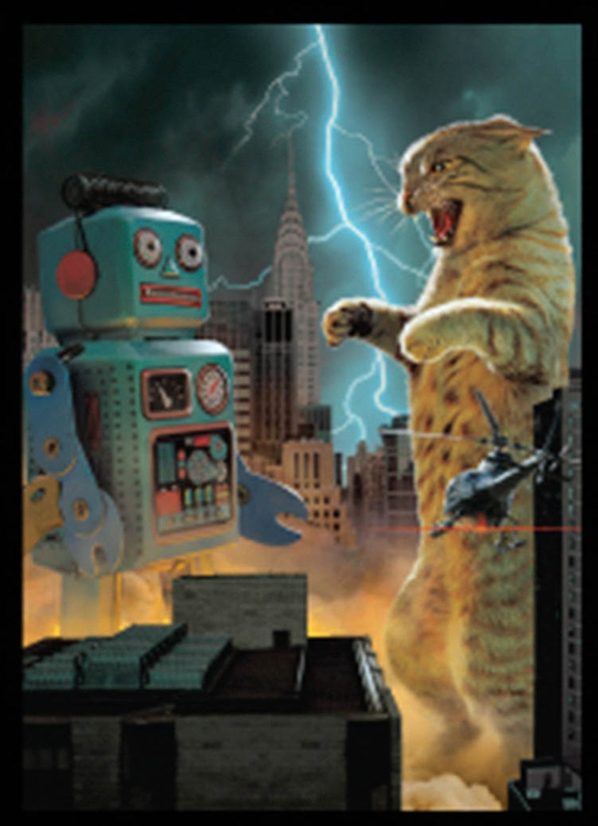 Legion Sleeve Double-Matte White Core Movie Cats: Catzilla | Cards and Coasters CA