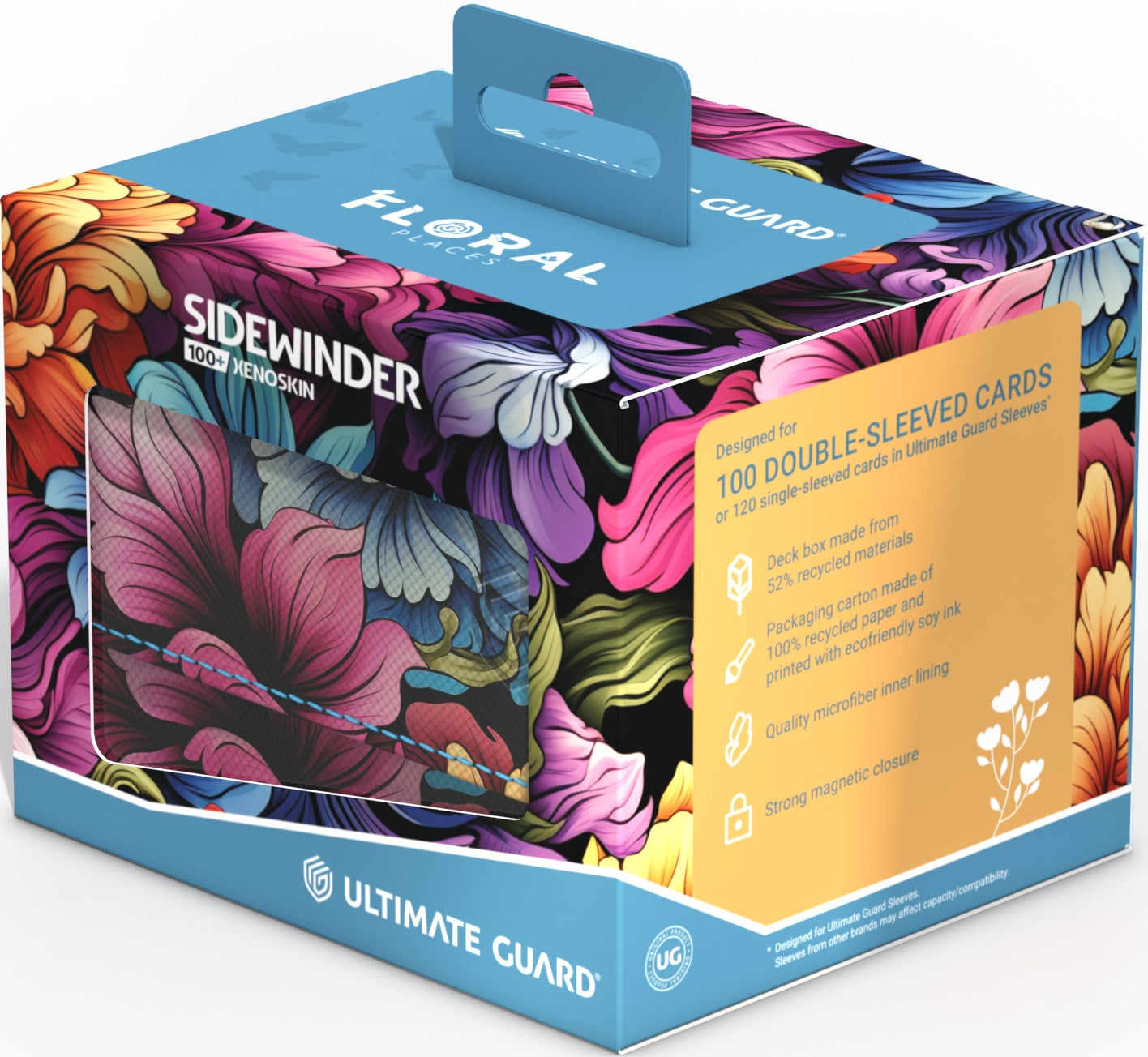 UG DECK CASE SIDEWINDER 100+ FLORAL SPRINGBLOOM MEADOW | Cards and Coasters CA