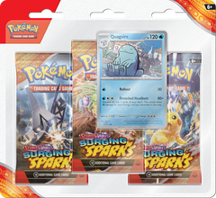 Pokemon: Surging Sparks Blister Pack 3 Pack | Cards and Coasters CA