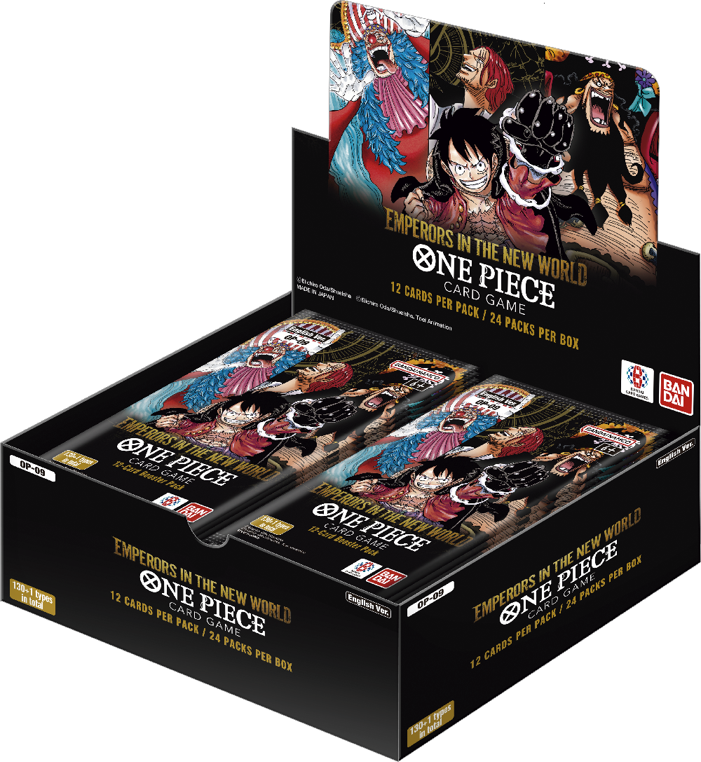 One Piece - OP09 - Emperors in the New World Full Booster Box. | Cards and Coasters CA