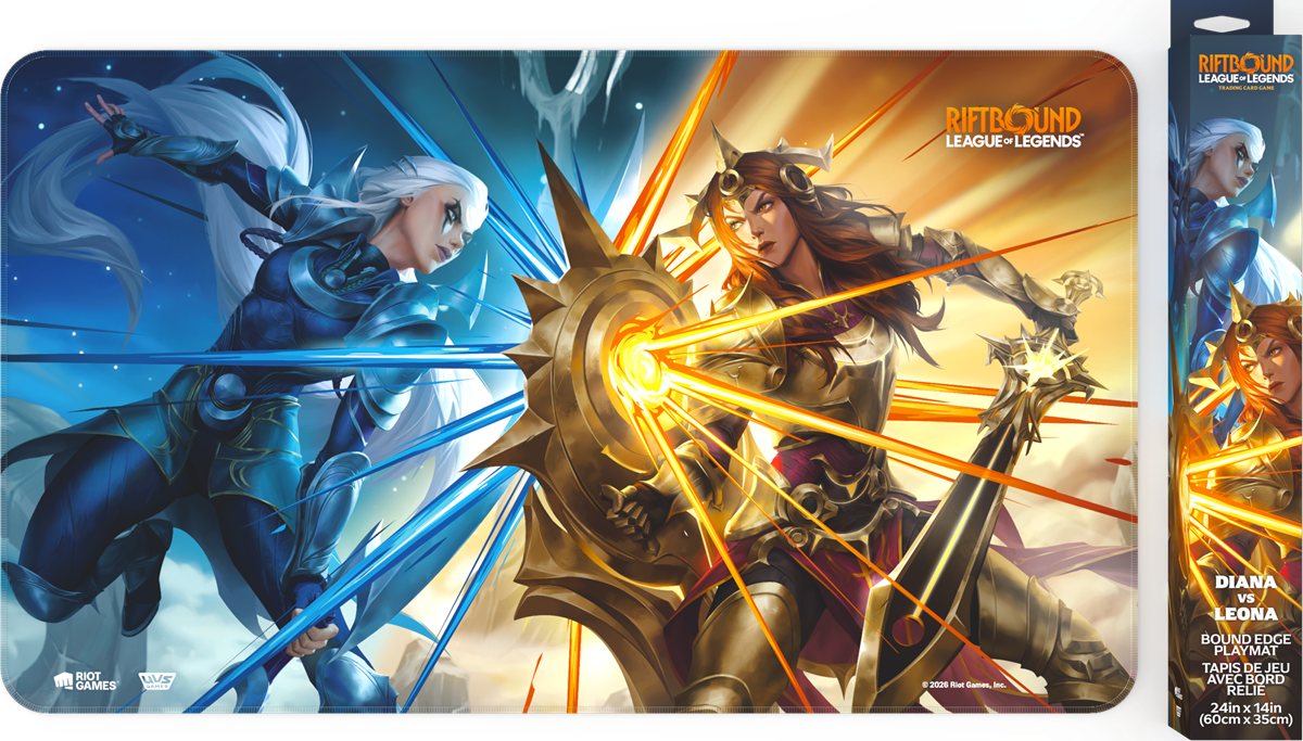 Riftbound Vendetta Playmat - Diana VS Leona | Cards and Coasters CA