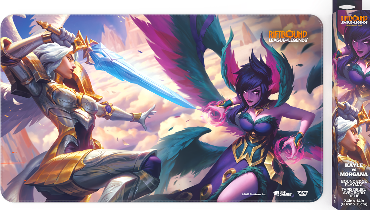 Riftbound Vendetta Playmat - Kayle VS Morgana | Cards and Coasters CA