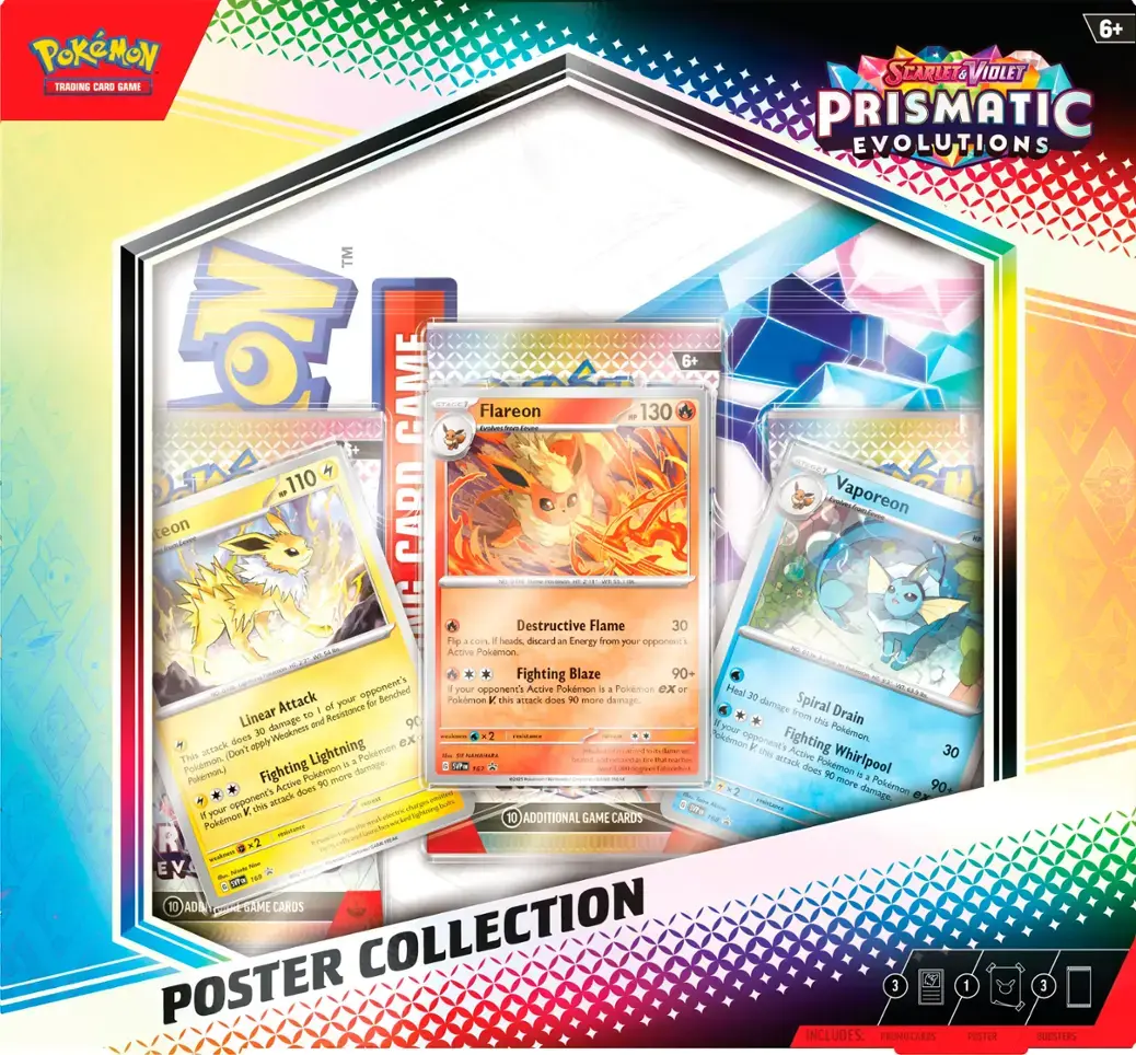 Pokémon Prismatic Evolutions Poster Collection | Cards and Coasters CA