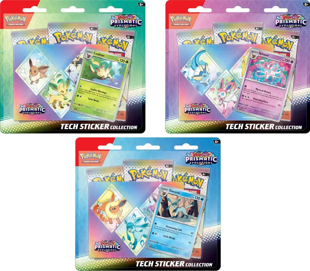 Pokémon Prismatic Evolutions Sticker sheet | Cards and Coasters CA