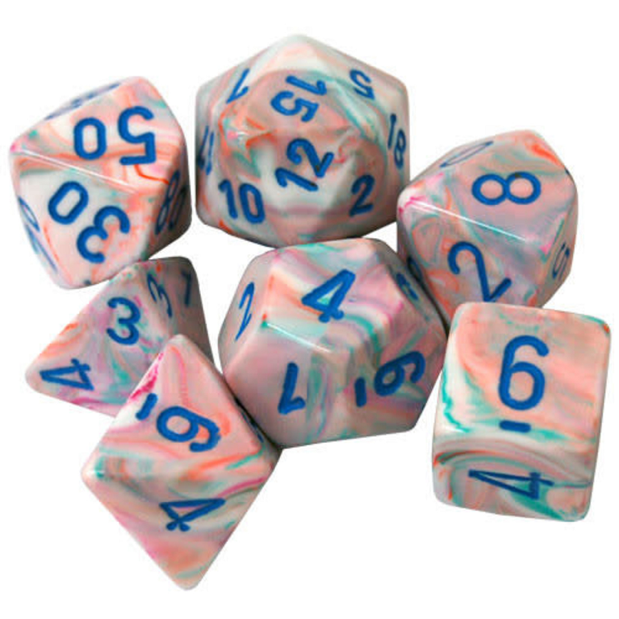 Chessex Dice Mini Dice Pop Art/Blue | Cards and Coasters CA