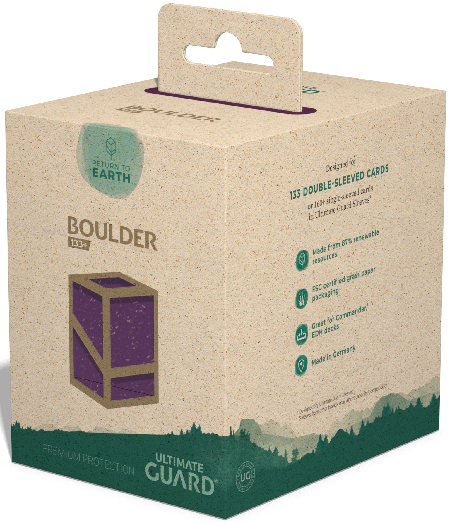 Ultimate Guard Deck Box: Boulder Return to Earth: Purple | Cards and Coasters CA