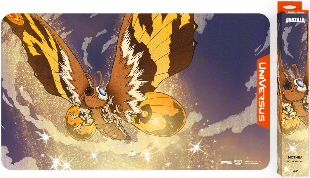 Godzilla: Reign of Kaiju Mothra Divine Moth Playmat | Cards and Coasters CA