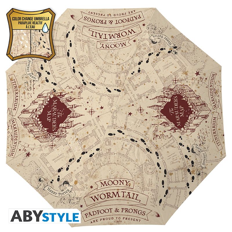 Harry Potter: Umbrella: Marauder's Map Colour Change | Cards and Coasters CA