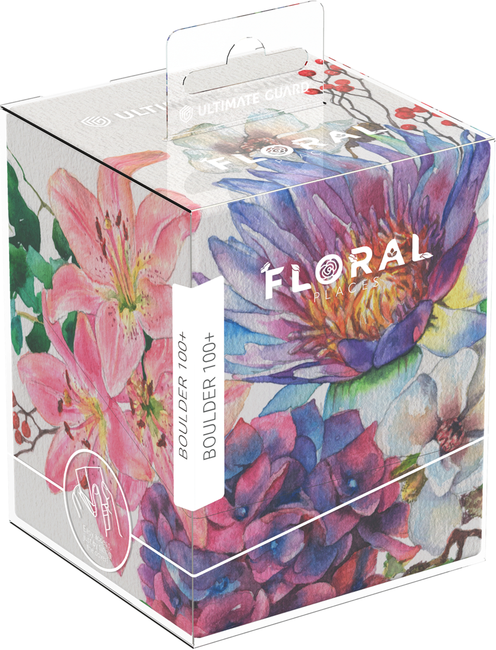 Ultimate Guard Deck Box: Boulder - Floral Places - Lotus Bloom | Cards and Coasters CA