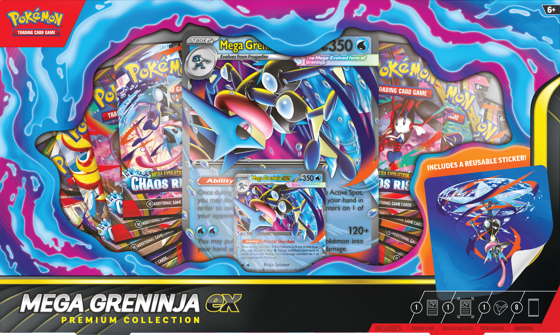 Pokemon - Chaos Rising - Mega Greninja EX Premium Collection | Cards and Coasters CA