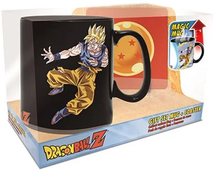 DRAGON BALL MUG HEAT CHANGE 460ML/COASTER "GOKU VS BUU" PACK | Cards and Coasters CA