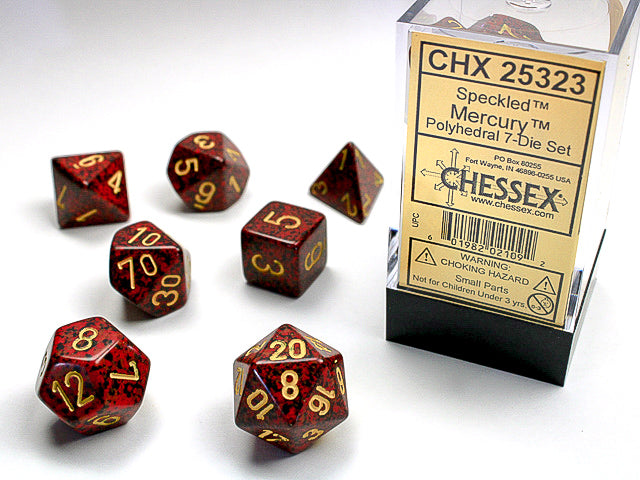Chessex Dice set Speckled Mercury | Cards and Coasters CA